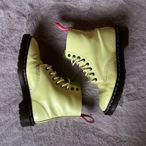 Dr. Martens Bright Yellow Lace-Up Boots